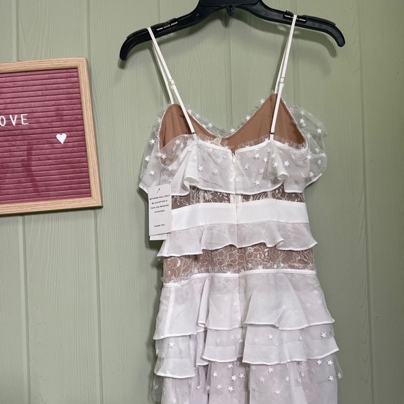 For love & Lemons Cosmic Lace Ruffles stars dress
